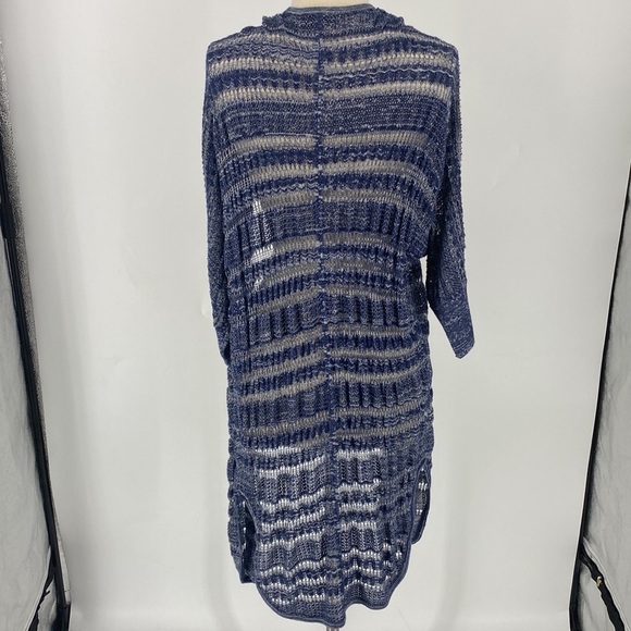 Knox Rose Crochet Sheer Long Open Front Cardigan - Picture 2 of 10